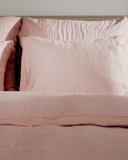 Flax Linen Pillowcase - Blush