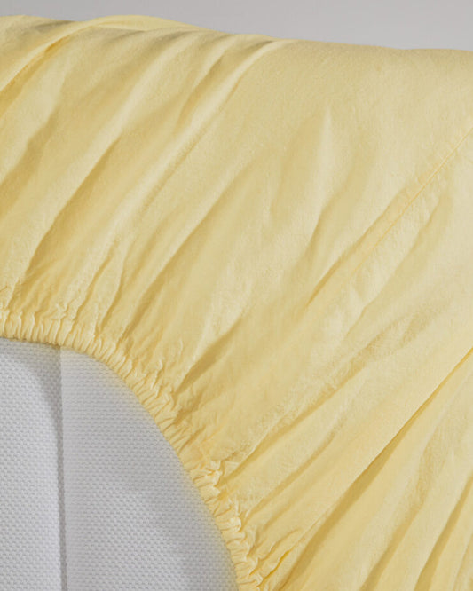 Flax Linen Fitted Sheet - Sunshine