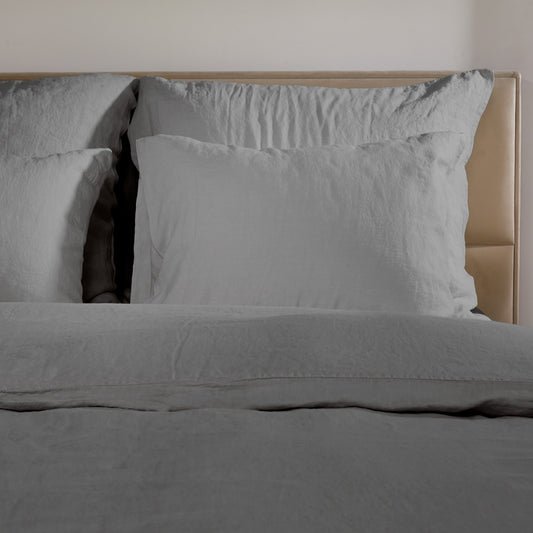 Flax Linen Duvet Cover - Stone